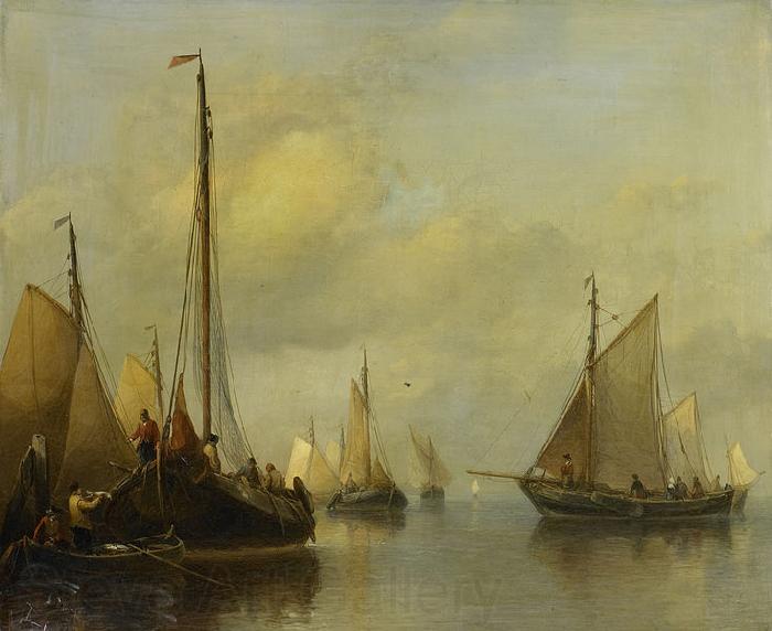 Antonie Waldorp Fishing Boats on Calm Water Spain oil painting art